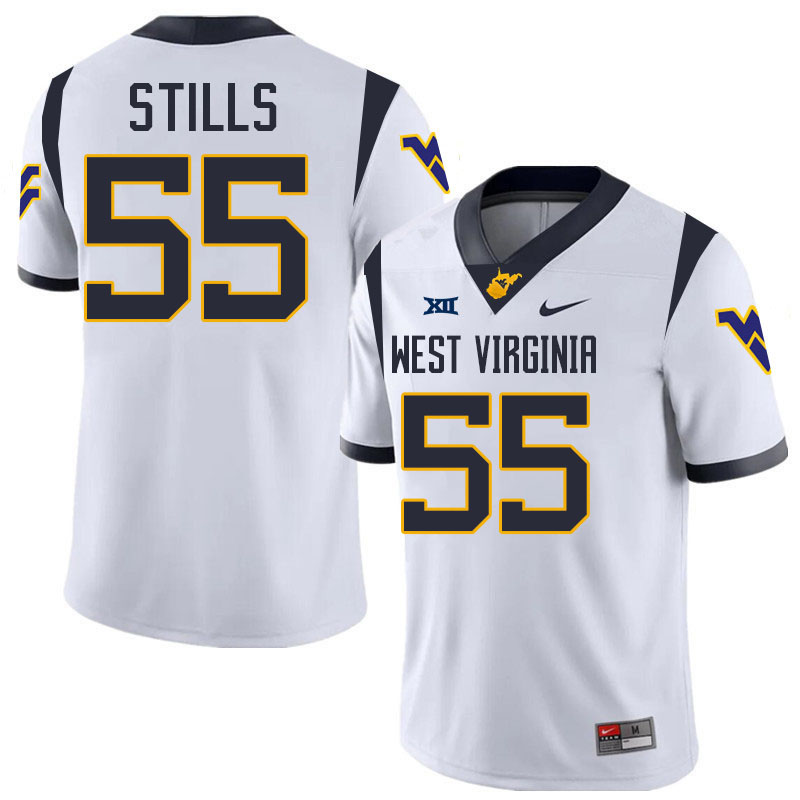 Dante Stills WVU Jersey,West Virginia Mountaineers #55 Dante Stills Jersey Youth College-White